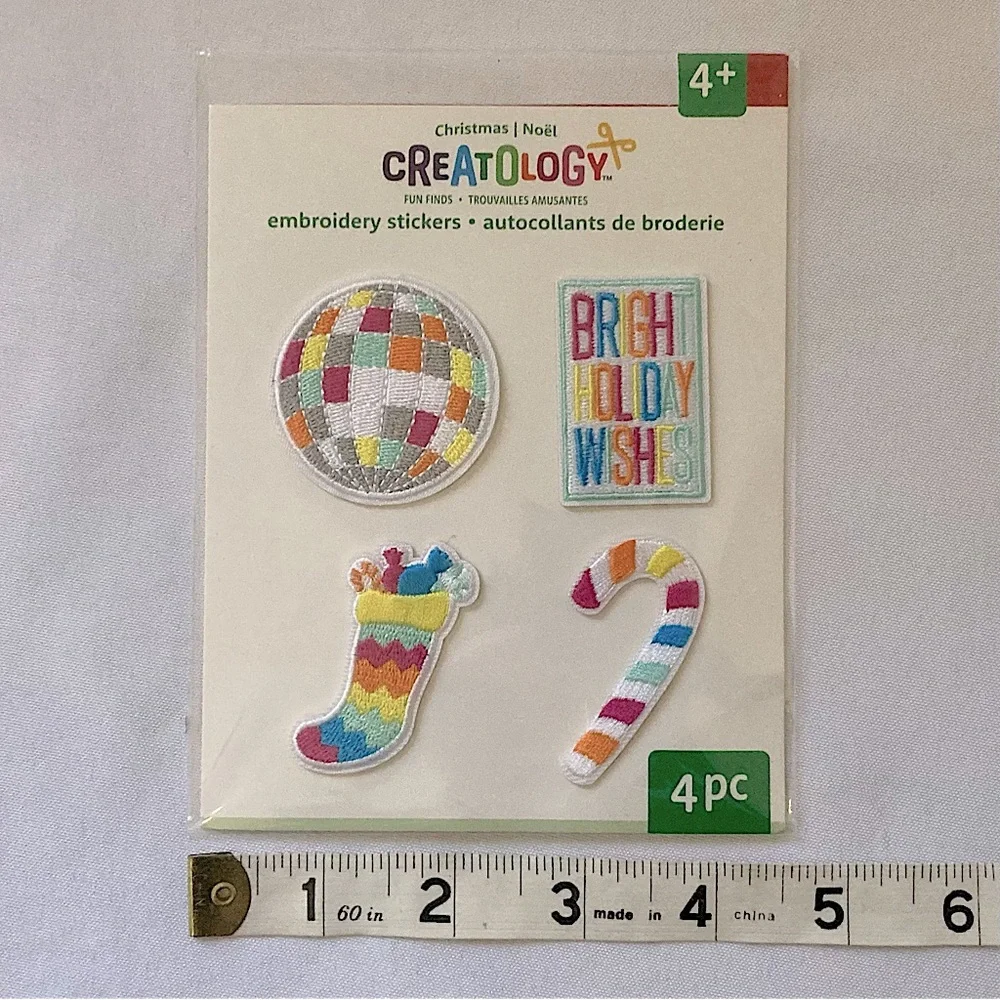 ⭐️ Creatology Multicolored Christmas Embroidery Stickers